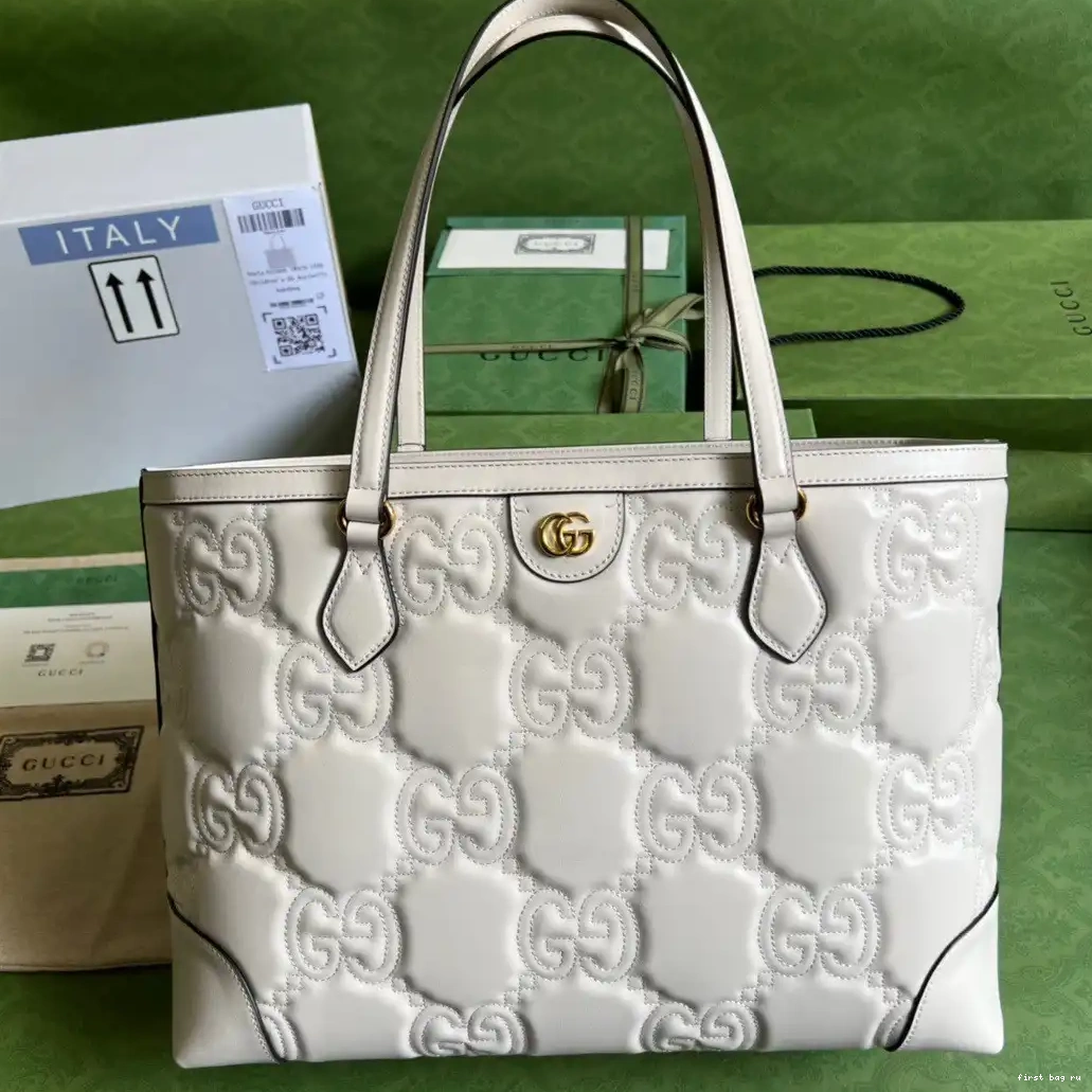 Firstbag ru GG medium GUCCI tote leather matelassé 0706